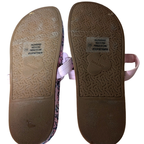 5/$25...SIZE  10 - Sam and Libby - Cute Floral Thong Sandals - EUC - Picture 4 of 4